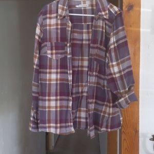 Maurices purple and yellow plaid
